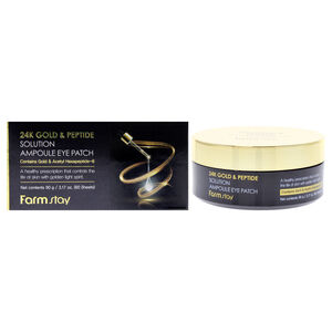 24K Gold and Peptide Perfect Ampoule Eye Patch by FarmStay 60 Pc Eye Patch